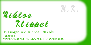 miklos klippel business card